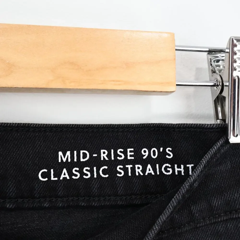 J.Crew Mid Rise 90s Classic Straight Fit Jean Charcoal Wash Size 26 NWOT